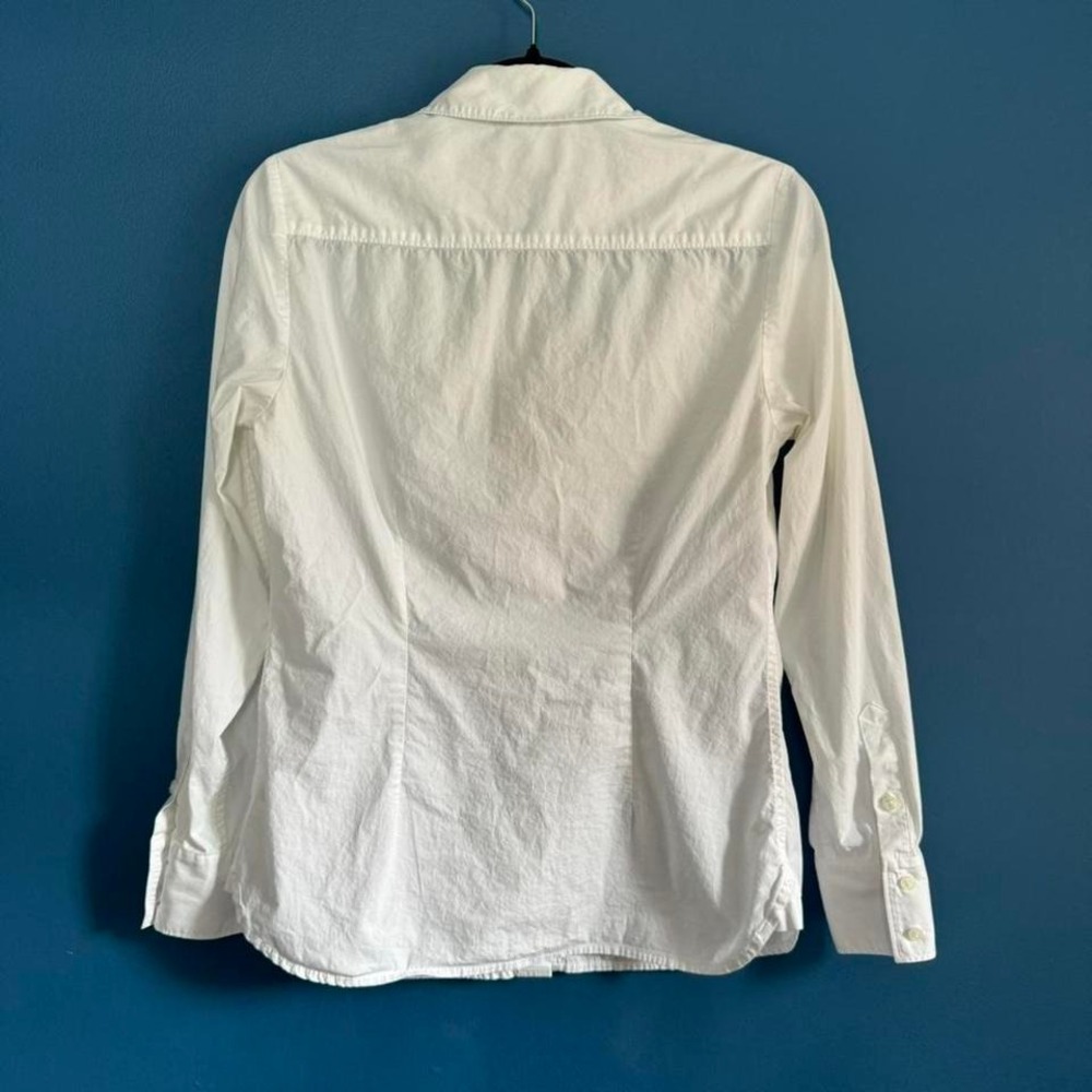 Y2K Lord & Taylor White Blouse Women's Size Large Collared Work Office Siren - Picture 8 of 8